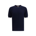 Brunello Cucinelli Blue Linen T-Shirt