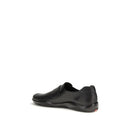 Prada Black Calf Leather Bos Taurus Slip-On Loafers