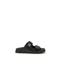 Miu Miu Black Napa Leather / Calf Bos Taurus Slippers