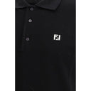 Fendi Black Cotton Polo Shirt
