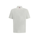 Thom Browne White Cotton Polo Shirt