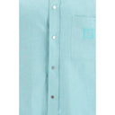 Fendi Light Blue Cotton Dress Shirt