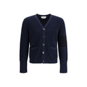 Thom Browne Blue Cotton Cardigan