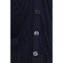 Thom Browne Blue Cotton Cardigan