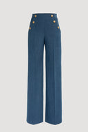 GIORGIO JEAN-EFFECT WIDE TROUSER – JEAN