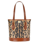 Dolce & Gabbana Brown Leopard Leather Shoulder Strap Tote Bag