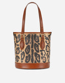 Dolce & Gabbana Brown Leopard Leather Shoulder Strap Tote Bag