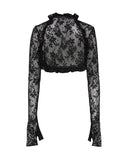 PRUNE CAPSULE LONG SLEEVES LACED BOLERO BLACK