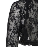 PRUNE CAPSULE LONG SLEEVES LACED BOLERO BLACK