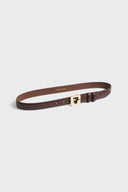 Le Lauren Belt in Coffee by Gerard Darel