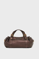 24H Bag In Brown Metallic Leather