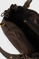 24H Bag In Brown Metallic Leather
