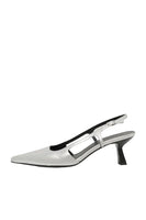 Silver slingback pumps - NOUR