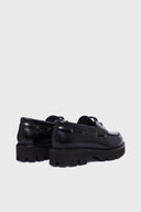 GD Amany Shoe, Leather Moccasin - Black