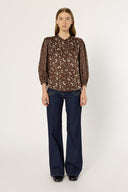 Anaelle Blouse in Brown by Gerard Darel