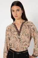 Amaya Blouse in Natural by Gerard Darel