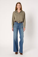 Azelie Blouse in Khaki Green by Gerard Darel