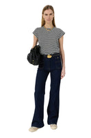 Raw flared jeans - ANNA - Black