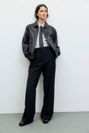 Nima Leather Garment - Black