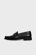 GD GD Augustine Shoe Glazed Leather Moccasin - Black