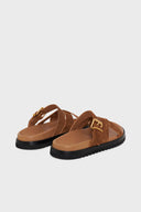 Suede leather denim shoes