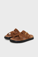 Suede leather denim shoes