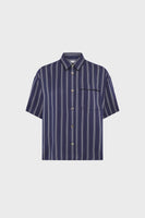 GD Striped short-sleeve shirt - CALLYA - Navy