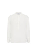 GD Soft Blouse With Tunisian Collar - Cezanne - Ecru