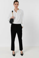 GD Soft Blouse With Tunisian Collar - Cezanne - Ecru