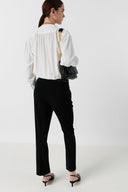GD Soft Blouse With Tunisian Collar - Cezanne - Ecru