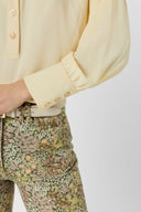 GD Soft Blouse With Tunisian Collar - Cezanne - Yellow
