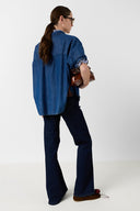 Oversized Shirt In Fluid Denim - Cess