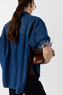 Oversized Shirt In Fluid Denim - Cess