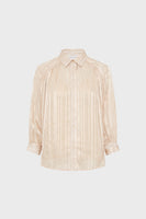 Fluid Striped And Jacquard Shirt - Crina