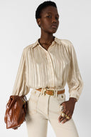 Fluid Striped And Jacquard Shirt - Crina