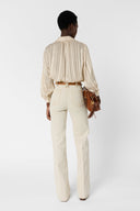 Fluid Striped And Jacquard Shirt - Crina