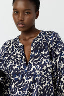 Abstract Floral Print Blouse - Calina