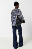 Abstract Floral Print Blouse - Calina
