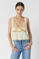Cropped top with embroidery - CELISA