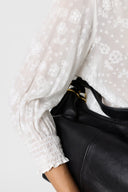 GD Floral Jacquard Blouse - CALLYS - Ecru
