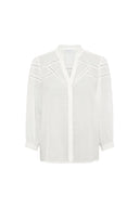 GD Fine embroidered shirt - CRISTEL - Ecru