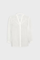 GD Fine embroidered shirt - CRISTEL - Ecru