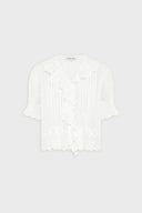 Embroidered Cotton Voile Shirt - Ceylia