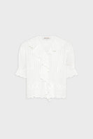 Embroidered Cotton Voile Shirt - Ceylia