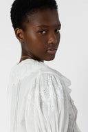 Embroidered Cotton Voile Shirt - Ceylia