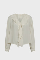 Ruffled Crepe Shirt - Cisana
