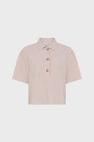 GD Short-sleeved striped shirt - CAZIA - Pink