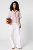 GD Short-sleeved striped shirt - CAZIA - Pink