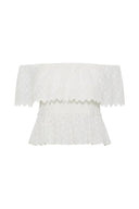 Off-the-shoulder lace top - CISSY