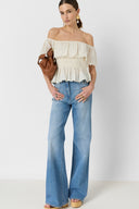 Off-the-shoulder lace top - CISSY
